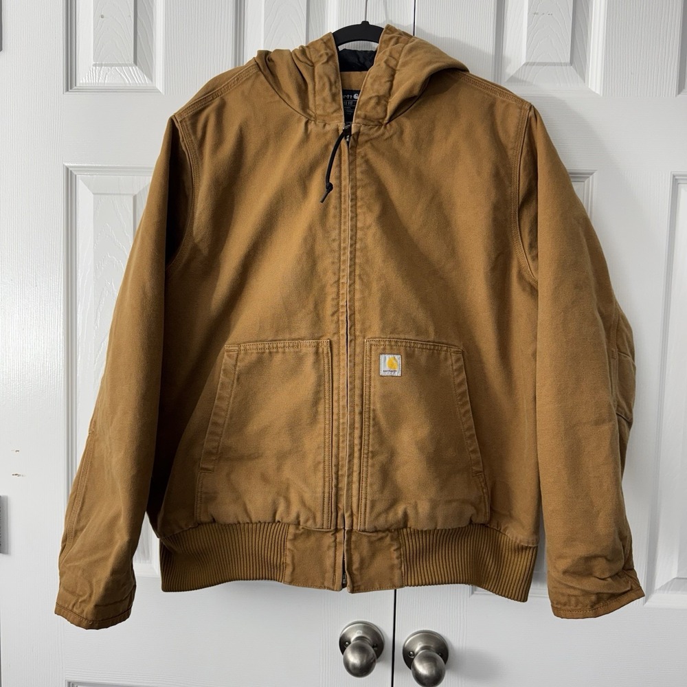Carhartt J130-W Womens XXL 20 Brown Duck Active Jacket Insulated Hooded 104053